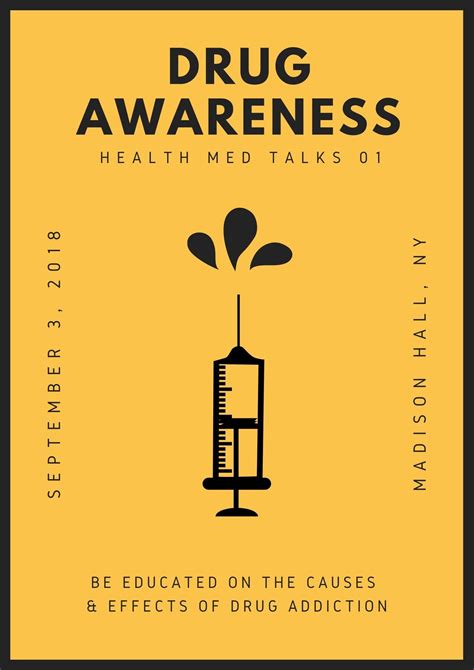 Free, printable custom drug awareness poster templates | Canva