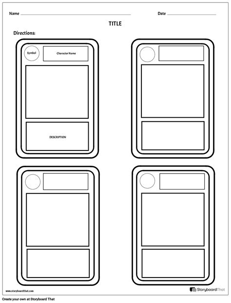 Character Trading Cards Template