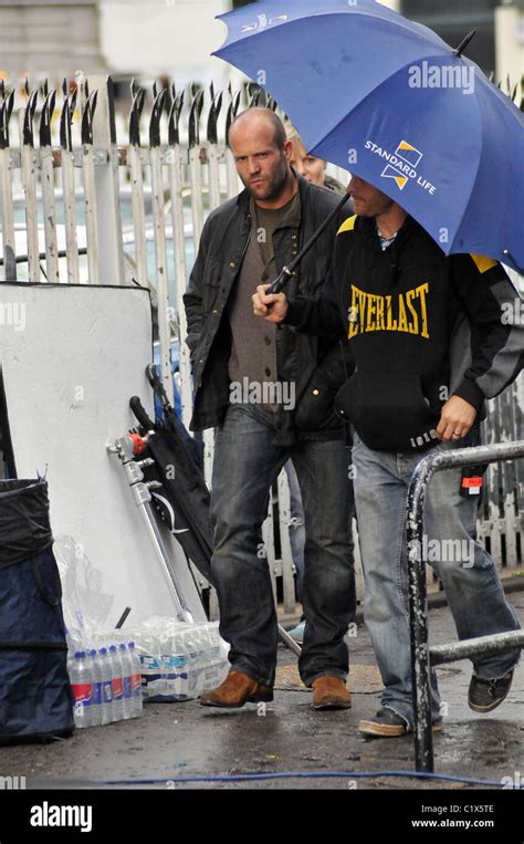 Jason Statham on the set of his new film 'Blitz' London, England - 28. ...