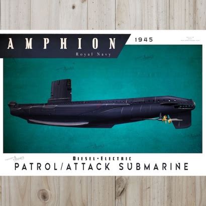 Poster submarine Amphion class Royal Navy