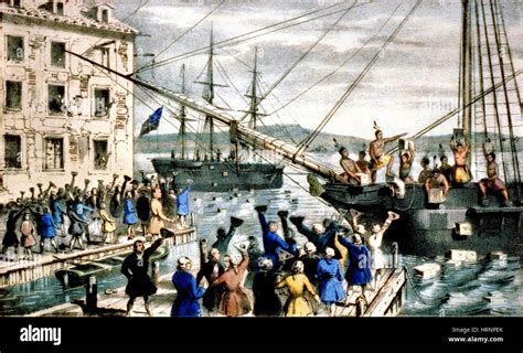 Boston Tea Party, 1773 Stock Photo - Alamy