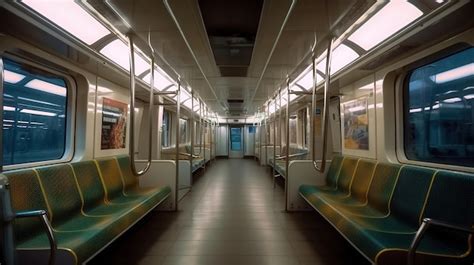 Premium AI Image | Metro train interior