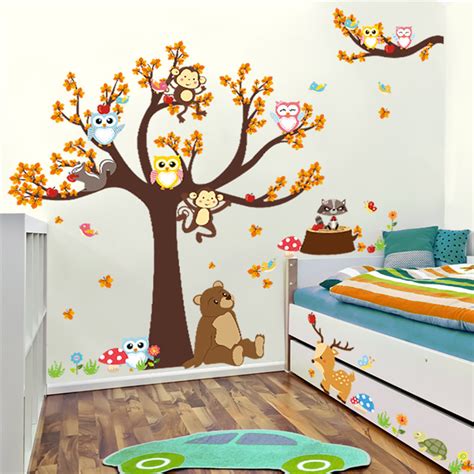 Forest Cartoon Wall Stickers For Kids Rooms | www.allmall.pk