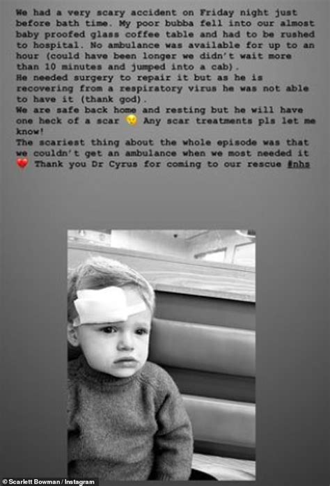 Scarlett Bowman reveals her son Rafael, 2, had to be rushed to hospital after 'scary accident ...