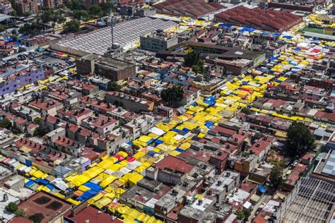 Aerial View of Latin Street Market Editorial Photo - Image of xico ...