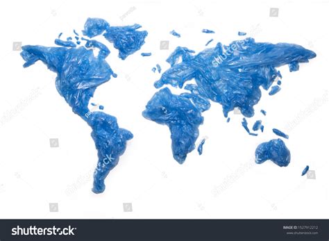 Global Plastic Pollution Concept World Map Stock Photo 1527912212 ...