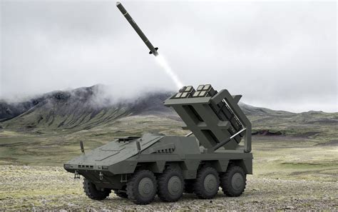 MBDA’s concept for a ground-launched Brimstone missile mounted on Boxer to provide a precision ...
