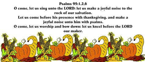 Christian Images In My Treasure Box: Harvest Banner - Psalms 95:1,2,6