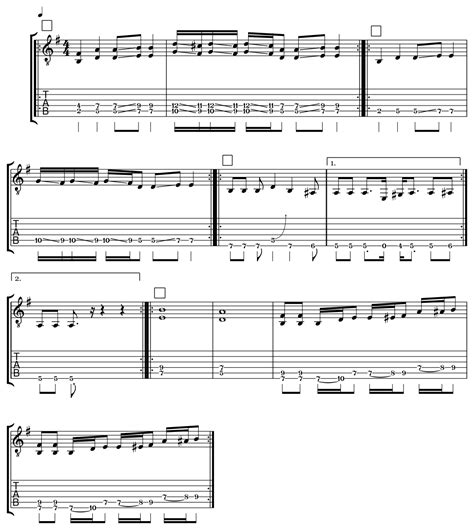 Iron Man Riff - Sheet music for Distortion Guitar