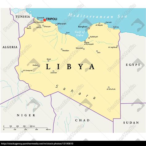 Libya Political Map - Stock image #13190810 | PantherMedia Stock Agency