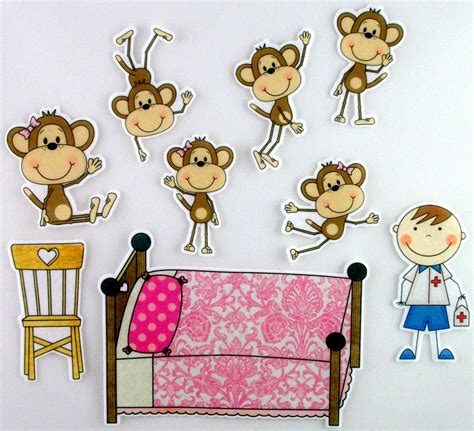 Five Little Monkeys Jumping on the Bed Felt Board by byMaree