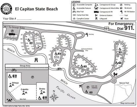 El Capitan State Beach Campground Map Beach Map | My XXX Hot Girl