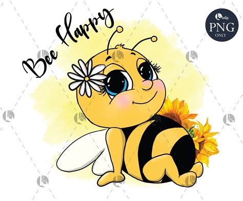 Printable Art, Printables, Love Png, Bee Happy, Honey Bee, Cute Drawings, Digital Files, Vintage ...