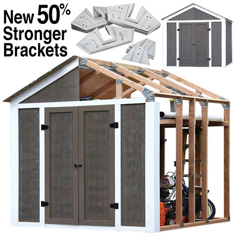 Functional Galvanized Steel Material Base Peak Style Shed Kit Easy To ...