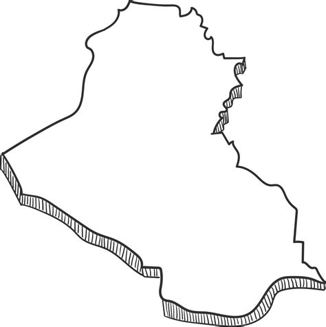 dibujado a mano del mapa 3d de irak 12707481 PNG