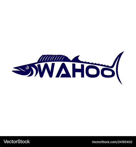 Modern fish wahoo logo Royalty Free Vector Image