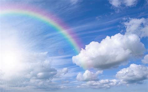 Download Nature Cloud Sky Rainbow 4k Ultra HD Wallpaper