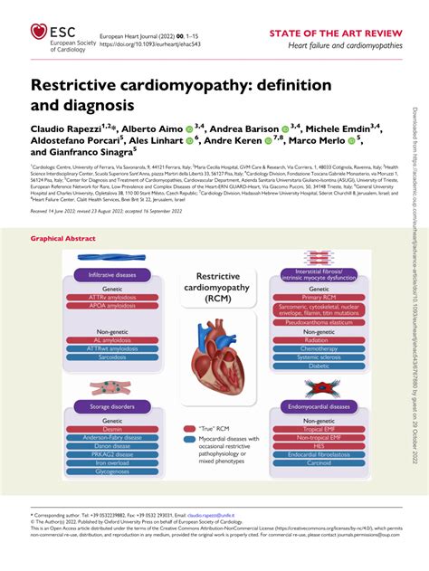 (PDF) Restrictive cardiomyopathy: definition and diagnosis