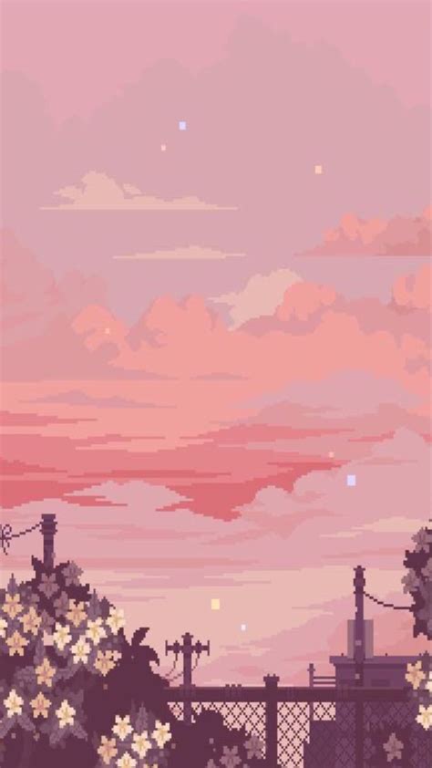 Pink Sky Anime | Wallpaper fofinho, Ilustração de paisagem, Papel de parede de arte