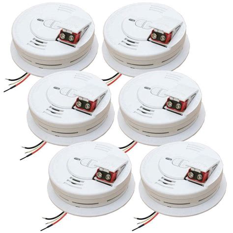 FireX Hardwired 120-Volt Inter-Connectable Smoke Alarm with Battery Backup i12060 (6-Pack ...