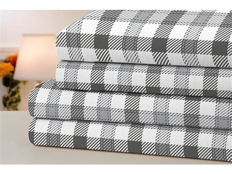 Printed Cotton Flannel 4-Piece Sheet Set