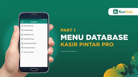 Part 1 Menu Database Kasir Pintar Pro - YouTube