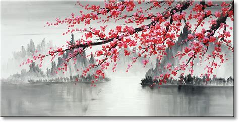 Large Traditional Chinese Painting Hand Painted Plum Blossom Canvas ...