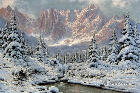 Laszlo Neogrady Winter Landscape Oil Painting Reproductions for sale ...