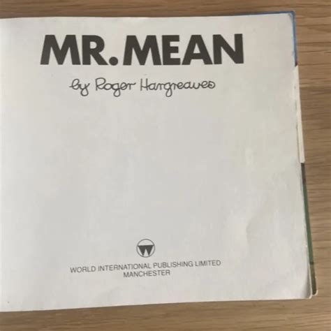 VINTAGE MR MEN Book Mr Mean by Roger Hargreaves 1990 £0.99 - PicClick UK