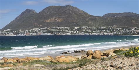 Simons Town naval base to left seen from M4 Roadway Cape Town Western ...