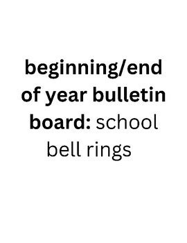 Taylor Swift Lover Themed Classroom- Bulletin Board: school bell rings