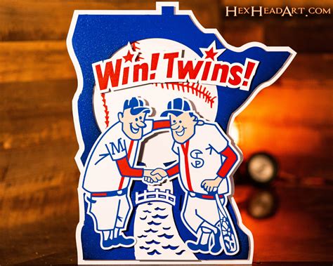 Minnesota Twins TC Logo 3D Metal Artwork – Hex Head Art