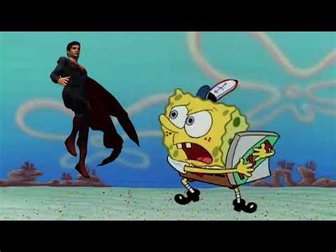 Superman trying to get a pizza from SpongeBob - YouTube