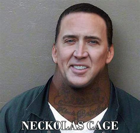 Neckolas Cage | Charles McDowell's Wide Neck Mugshot | Know Your Meme