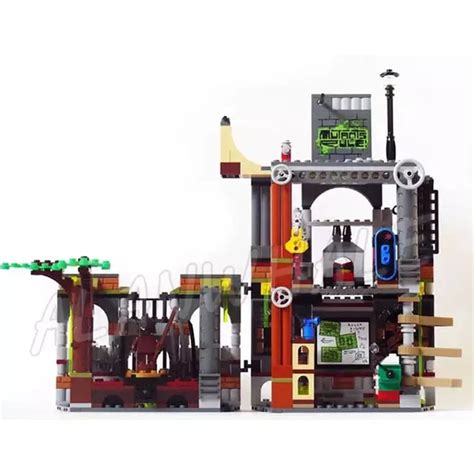 Custom MOC Same as Major Brands! 499pcs Ninja Turtle TMNT Lair Attack Master Training Dummy Lab ...