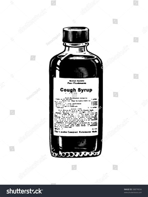 Cough Syrup - Retro Clip Art Stock Vector Illustration 58879034 ...