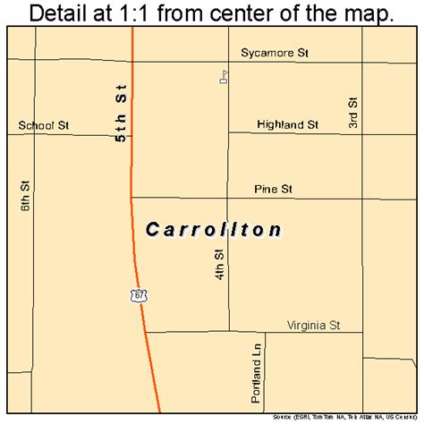 Carrollton Illinois Street Map 1711462