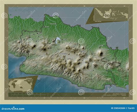 Jawa Barat, Indonesia. Wiki. Labelled Points of Cities Stock Illustration - Illustration of ...