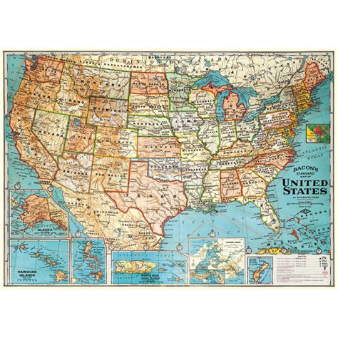 United States Map Poster Wall Hanging – Michigan Studio