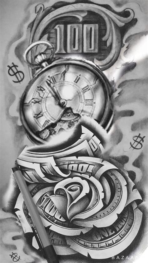 Pin by Franziska Schmidt on Tattoos | Tattoo design book, Money tattoo, 100 dollar bill tattoo