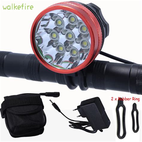 Walkfire 12000lumen 8x XML T6 LED Flashlight Bike Light Lamp Cycling Headlight Bicycle ...