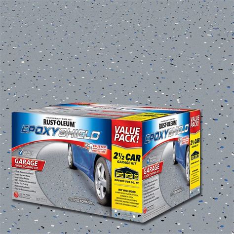 Rust-Oleum EpoxyShield 2 gal. Gray 2-Part High-Gloss Epoxy Garage Floor ...