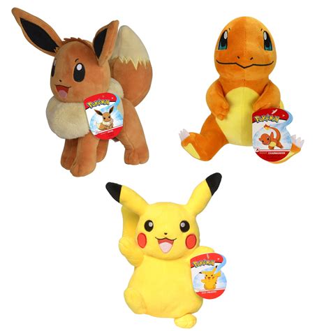 Pokemon 3 PK Pikachu - Eevee - Charmander 8 IN Plush Kosovo | Ubuy