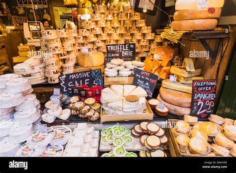 England, London, Southwark, London Bridge City, Borough Market, Cheese Shop Display of French ...