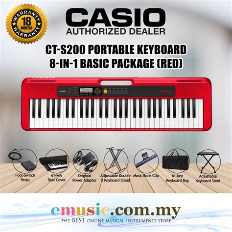 Casio CT-S200 61-key Portable Keyboard Basic Package | Emusic