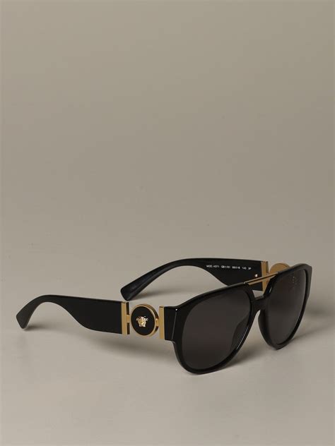 VERSACE: Pilot Medusa Sunglasses | Glasses Versace Women Black | Glasses Versace MOD 4371 Giglio EN