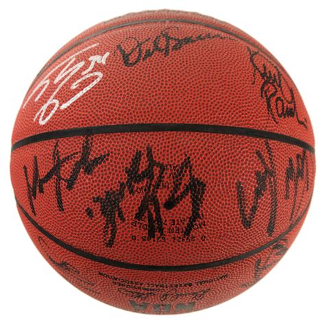 Lot Detail - 1996-99 Los Angeles Lakers Team Signed Ball w/ 17 ...