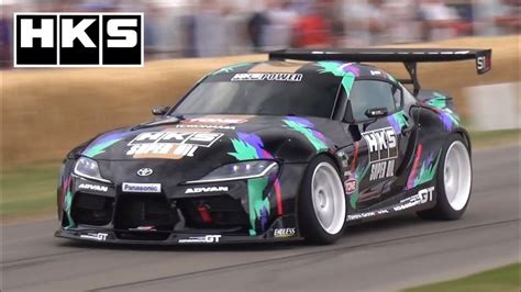 700HP 2JZ Toyota GR Supra Drift by HKS! - Nob Taniguchi at Goodwood FOS 2019! - YouTube