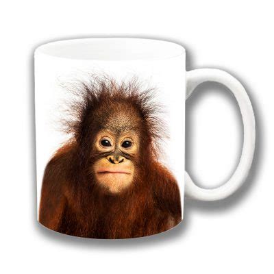 Baby Orangutan Coffee Mug Wild Animal Ceramic