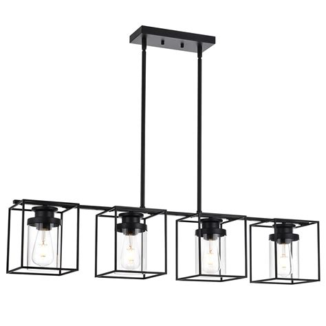 Buy VINLUZ Industrial Kitchen Island Pendant Lighting,4 Light Indoor Hanging Ceiling Light ...